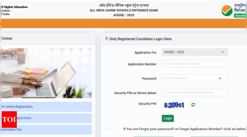 AISSEE 2025: Sainik School entrance exam registration for class 6 and 9 ends today, check direct link here