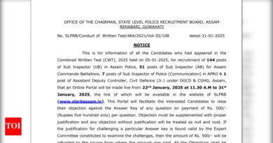 Assam Police SI 2025 answer key released: Direct link to download here