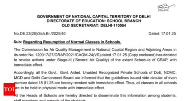 DoE Delhi issues notice regarding physical classes for all schools, check details here