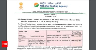 NTA changes JEE Main 2025 exam centres from Prayagraj to Varanasi due to Mahakumbh mela: Check official notice here |