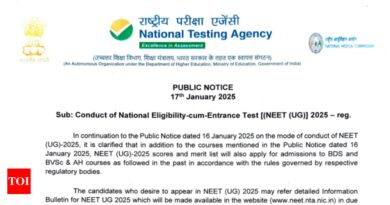 NTA issues important notice regarding NEET UG 2025, check details here