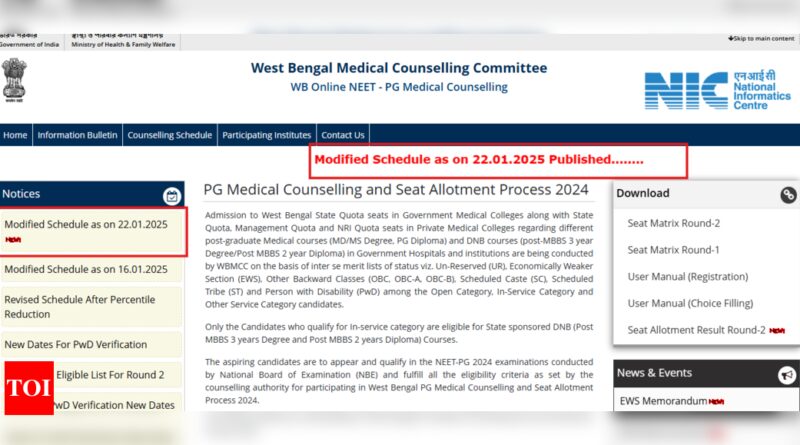 West Bengal NEET PG counselling schedule revised: Check updated timetable here |